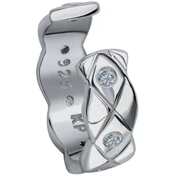 Ohrklemme FIRETTI "Schmuck Geschenk Silber 925 Ohrschmuck glitzernd", silber (silberfarben, kristallweiß, kristallweiß), Ohrringe, Damen, Silber 925 (Sterlingsilber), mit Zirkonia (synth.)