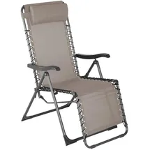 Mobili Rebecca Liegestuhl Zero Gravity 113 x 66 x 104 cm Beige/Dunkelgrau