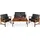 DEUBA Casaria® Gartenmöbel Set Atlas Holz Fsc®-zertifiziert wetterfest 300kg Belastbarkeit Tisch Sessel Auflagen Garten Terrasse Möbelset Akazie Anthrazit