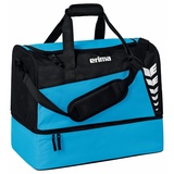 Erima Six Wings Sporttasche mit Bodenfach, Curacao/schwarz, L