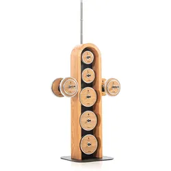 NOHRD WeightPlate Tower Eiche Kurz-und Langhantel-Set