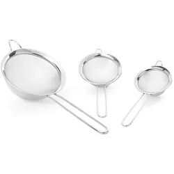 Eva set 3 Teesiebe rostfrei  Ø 8-10-14cm grau