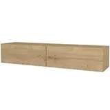 moebel17 Aristo TV-Lowboard 135 x 25 x 31,6 cm Beige/Braun Holz