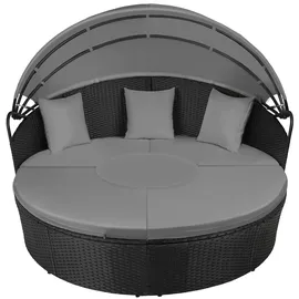Tectake Sonneninsel Rattan schwarz