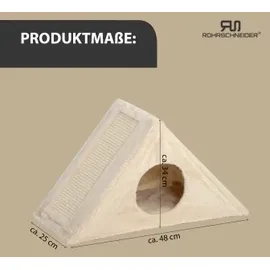 Rohrschneider Kratzpyramide Kratzbrett mit Höhle grau