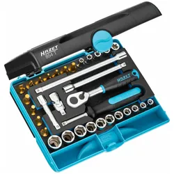 HAZET Steckschlüssel-Satz 854T Vierkant hohl 6,3 mm (1/4 Zoll) Außen-Sechskant Profil, Außen TORX Profil, Innen TORX Profil, Schlitz Profil, Kreuzschlitz Profil PH, Innen-Sechskant Profil Anzahl Werkzeuge: 33
