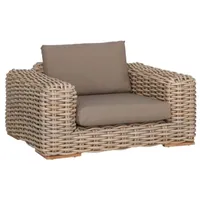 Apple Bee Loungesessel FFF, Polyrattan Silk / Kissen BEE WETT (100 % Polypropylen) Taupe