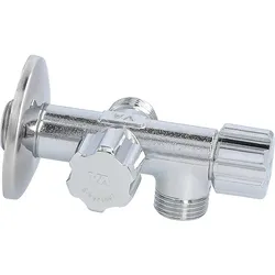Doppel-Eckventil DN15 (1/2'') 2x Abgang DN15 (1/2'') ms