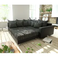 DeLife Ecksofa Clovis Schwarz modular Hocker Armlehne Ottomane Rechts, Design Ecksofas, Couch Loft, Modulsofa, modular