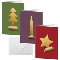 Sigel Weihnachtskarten-Set "Cut-out style", DIN A6,
