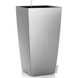 LECHUZA Cubico 30 29,5 x 29,5 x 56,5 cm Silber
