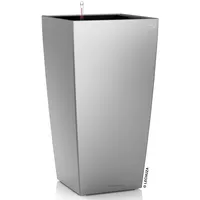 LECHUZA Cubico 30 29,5 x 29,5 x 56,5 cm Silber