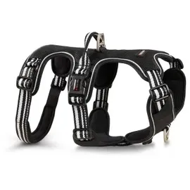 Wolters Active Pro No Escape Hundegeschirr Schwarz/Silber 80-95 cm