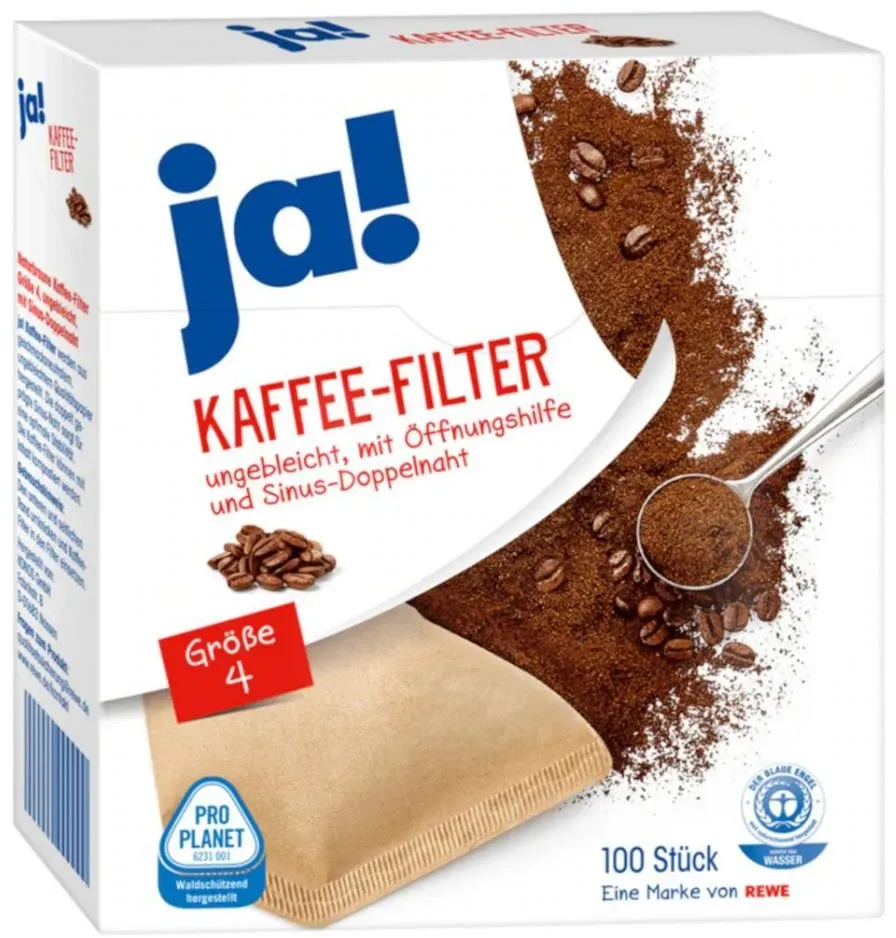ja! Kaffee-Filter Größe 4, 100 Stück