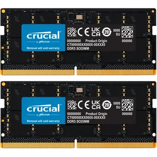 Crucial SO-DIMM Kit 32GB DDR5-4800, CL40-39-39, on-die ECC (CT2K16G48C40S5)