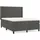 vidaXL Boxspringbett 140 x 200 cm Dunkelgrau