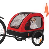 Sepnine Hundeanhänger für Fahrrad,Fahrradanhänger Hunde,Mit Reflektor und Bremse,600D Oxford Canvas Geschützt vor Regen,Maximale Belastung 40kg