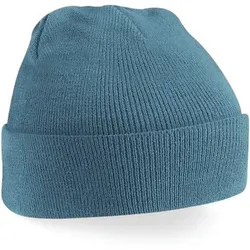 Beechfield  Kinder-Mütze Bonnet revers  Original  in Blau, Einheitsgrösse