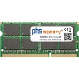 PHS-memory 8GB Arbeitsspeicher DDR3 für Toshiba Tecra Z50-A-16U RAM Speicher SO DIMM PC3L-10600S 2Rx8