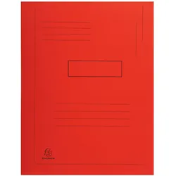 Exacompta 50er Packung Aktenmappen mit Beschriftungsfeld und 2 Klappen aus Recycling Karton 290g Forever,24x32cm