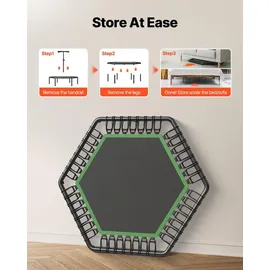 Vevor Fitness-Trampolin 138,5 cm Grün/Schwarz