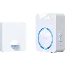 m-e modern-electronics 41491 Steckdose Bewegungsmelder 120°, Weiß IP54