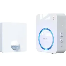 m-e modern-electronics 41491 Steckdose Bewegungsmelder 120°, Weiß IP54