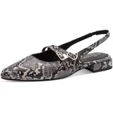Marco Tozzi Damen Pumps weiches Feel Me Fußbett weiches Innenfutter Vegan Vegan, beige (Cream Struct.), 39 EU