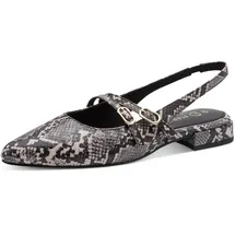 Marco Tozzi Damen Pumps weiches Feel Me Fußbett weiches Innenfutter Vegan Vegan, beige (Cream Struct.), 39 EU