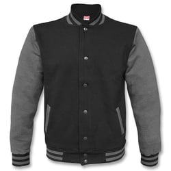 College Sweatjacke schwarz/grau, Größe XXL