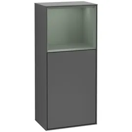 Villeroy & Boch Finion Seitenschrank F51, F510GMGK 41,8x93,6x27cm, rechts, Regal oben Olive Matt, Anthracite matt
