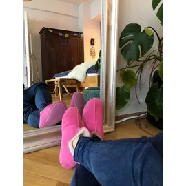 Hollert German Leather Fashion Lammfell Hausschuhe - BALI - EUR 38 - pink