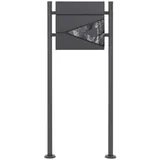 ML-Design Standbriefkasten Schwarz inkl. Zeitungsfach