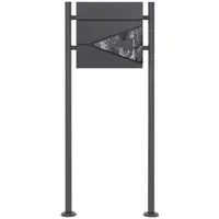 ML-Design Standbriefkasten Schwarz inkl. Zeitungsfach