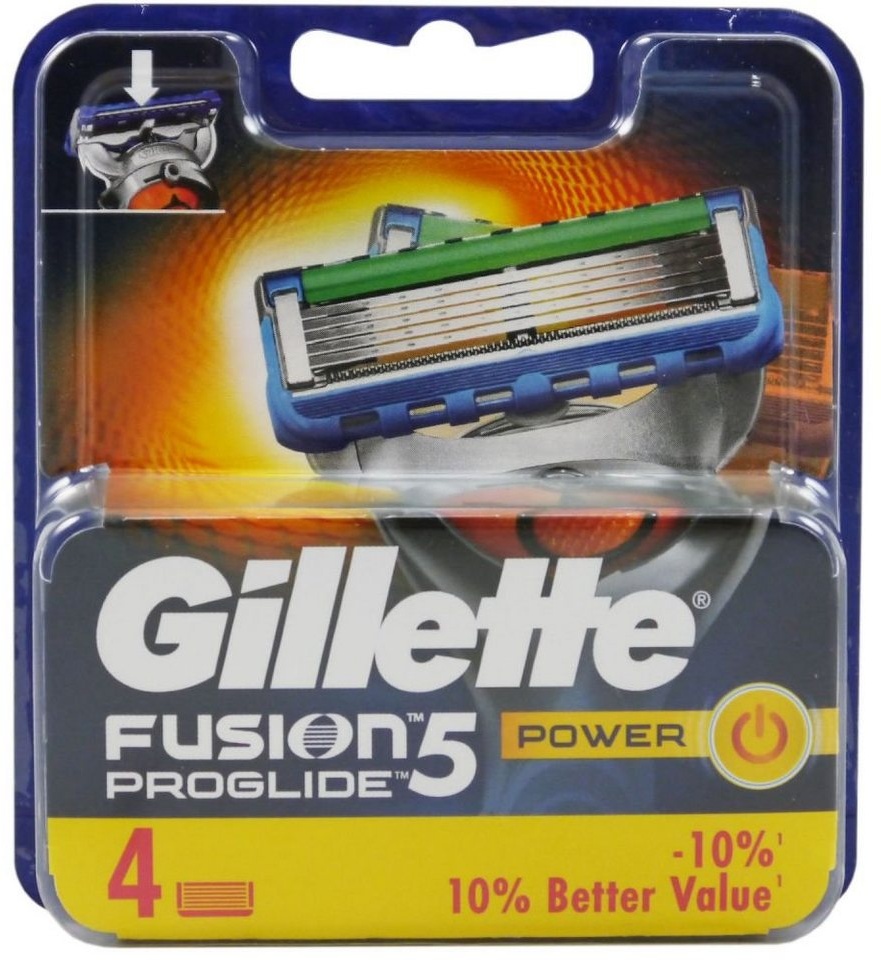 Gillette Rasierklingen Gillette Fusion ProGlide Power Rasierklingen 4 Stück Klingen
