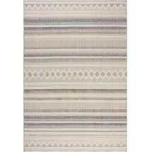 KADIMA DESIGN Teppich Grau-Beige | Modernes Streifendesign | Weich & Strapazierfähig | 155x230cm