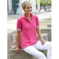 Poloshirt CASUAL LOOKS "Poloshirt" Gr. 52, pink (fuchsia) Damen Shirts V-Shirts