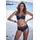 LASCANA Bügel-Bandeau-Bikini-Top Damen Schwarz/Mehrfarbig 40 Cup C