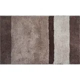 GRUND Badteppich Room, Taupe, Textil, Streifen, rechteckig, 70x120 cm, Made in Europe, Oeko-Tex® Standard 100, für Fußbodenheizung geeignet, rutschfest, Badtextilien, Badematten