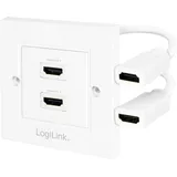 Logilink HDMI Adapter [1x HDMI-Buchse - 2x HDMI-Buchse] Weiß