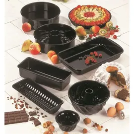 Riess Emaille Riess Tortenform Ø20cm mit Hebeboden, schwarz, Emaille