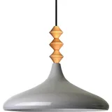 Bamyum Champion 1-flg. Ø35 cm rund Holz grau