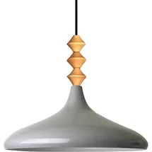 Bamyum Champion 1-flg. Ø35 cm rund Holz grau