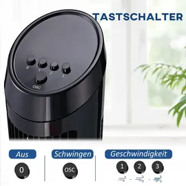 Homcom Turmventilator schwarz