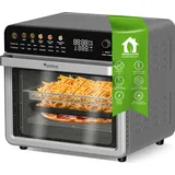 TurboTronic Multi-Smart-Ofen - 13in1 Heißluftofen & Heißluftfritteuse 2200W Power 34L bis 3kg Pommes Backofen mit Dörrfunktion 40-350°C Grill A...