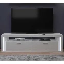 TV Möbel Hochglanz weiss 58 cm hoch LED Beleuchtung