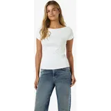 Noisy May NMMAYA S/S BOATNECK TOP NOOS Weiß M
