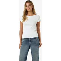 Noisy May NMMAYA S/S BOATNECK TOP NOOS Weiß M