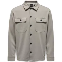 Only & Sons Herren Freizeit Hemd »ONSNEWKODYL OVERSHIRT SWEAT NOOS«, Gr. XXL, N-Gr, Vintage khaki) - 69391808-XXL N-Gr