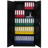 Proregal Flügeltürenschrank 80 x 180 x 40 cm Schwarz